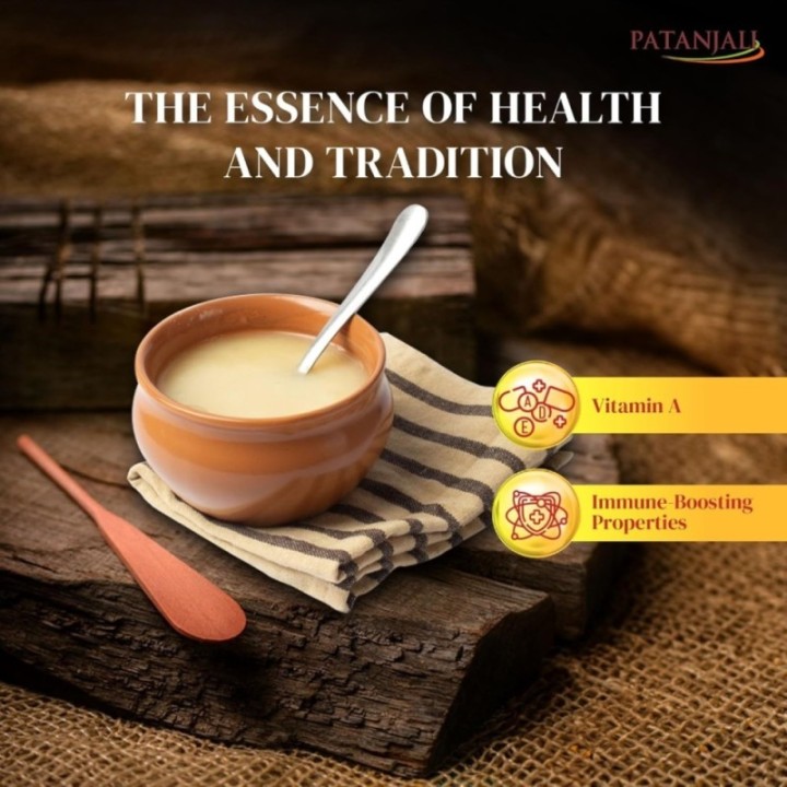 Patanjali Cow Ghee Tetra Pack, Desi Cow Ghee for Cooking, Frying