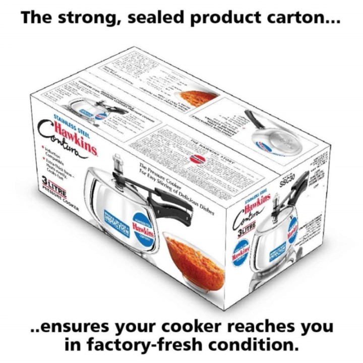 Hawkins Stainless Steel Contura Inner Lid Pressure Cooker Induction