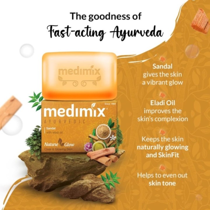 Medimix Ayurvedic Sandal Glycerine Soap with Eladi Oil, (4+1 Offer