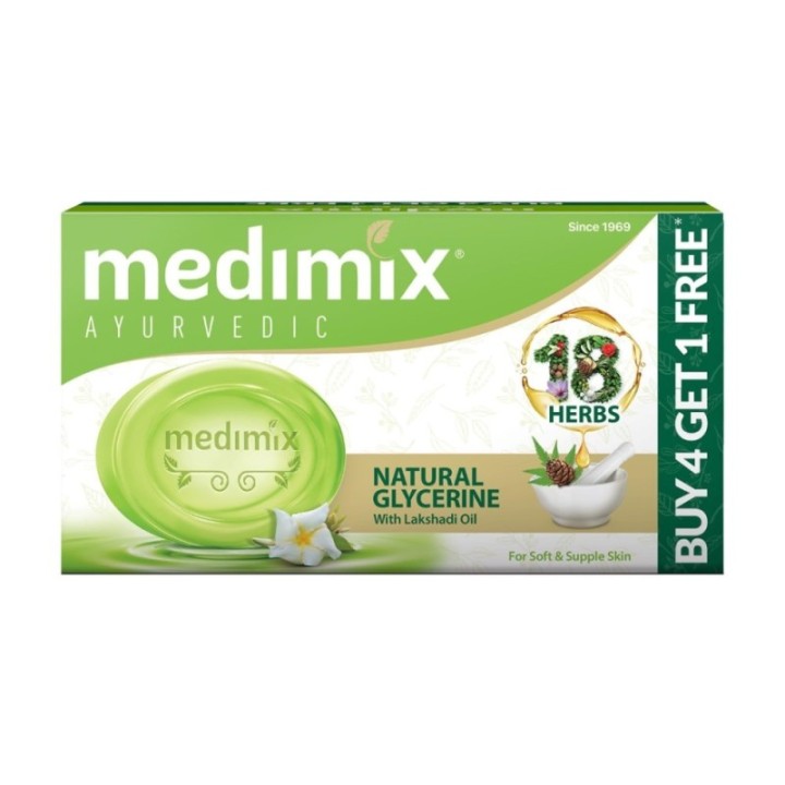 Medimix Ayurvedic Natural Glycerine Bathing Soap with Lakshadi Oil