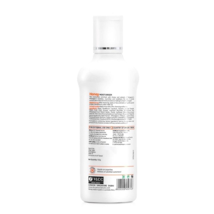 Vlcc Honey Moisturiser - - Non-Greasy, Deep Moisturization