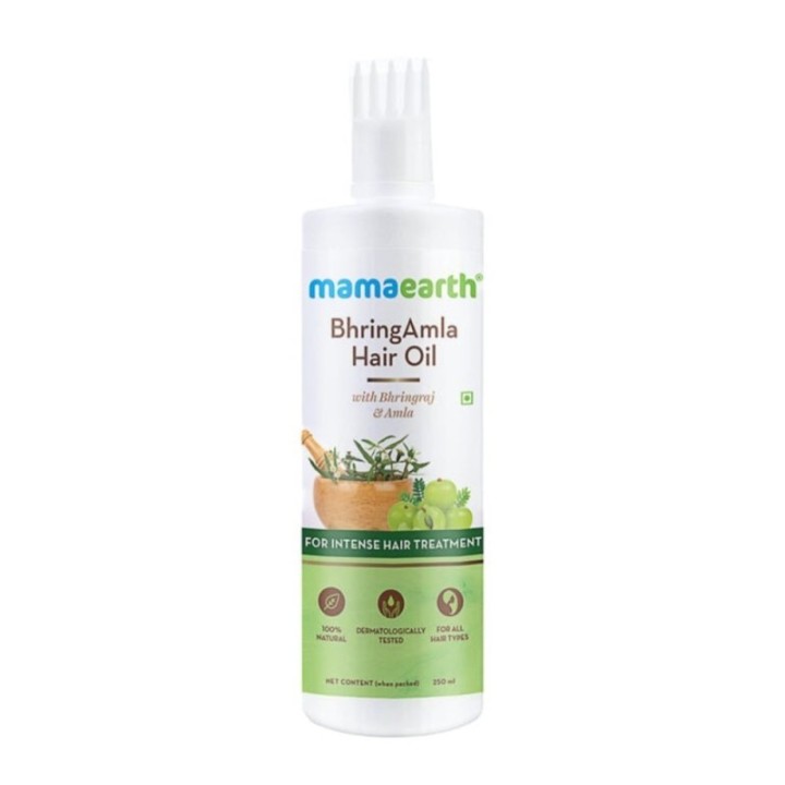 Mamaearth Bringhamla Hair Oil, with Bhringraj & Amla for Intense Hair