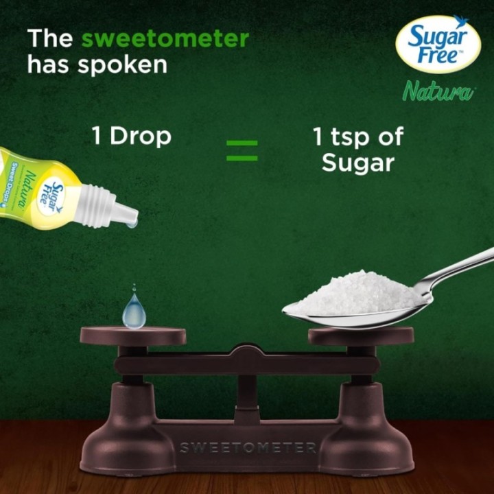 Sugar Free Natura, Drops Equivalent to Sweetness from Sugar 100% Safe