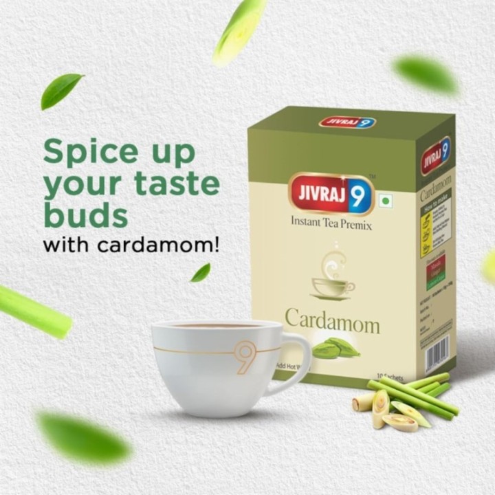 Jivraj 9 Instant Tea Premix, Cardamom Tea Premix, Elaichi Flavour