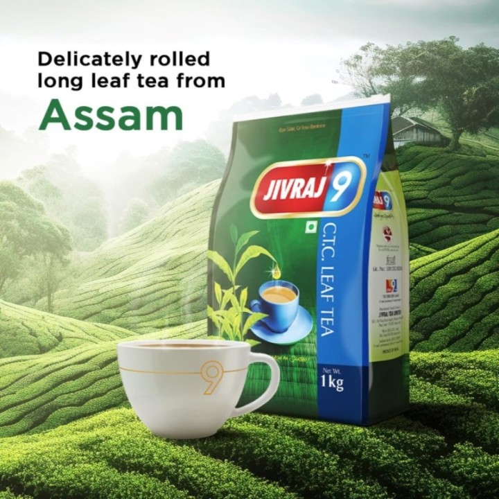 Jivraj 9 Ctc Tea Leaf, Premium Assam Tea Leaves, Crush-Tear-Curl Tea