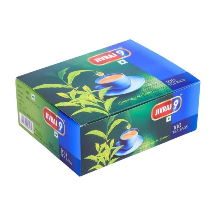 Jivraj 9 Tea Bags - 100 Bags Rich and Flavourful Tea Strong Aromatic