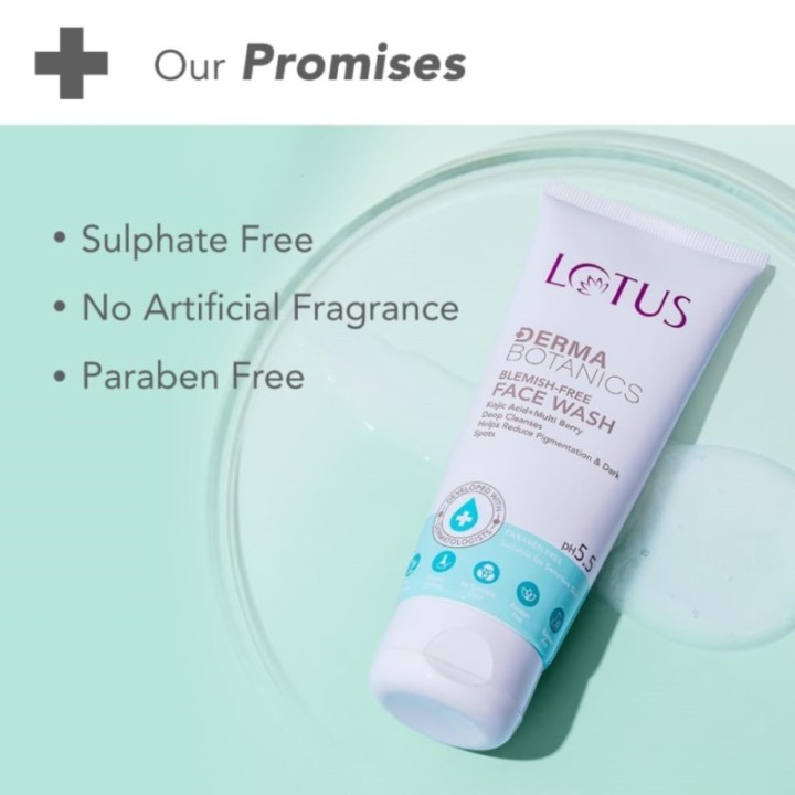 Lotus Dermabotanics Kojic Acid + Multi Berry Blemish - Free Face Wash