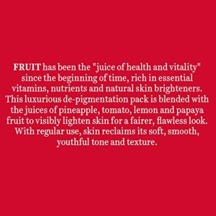Biotique Fruit Brightening Depigmentation and Tan Removal Face Pack