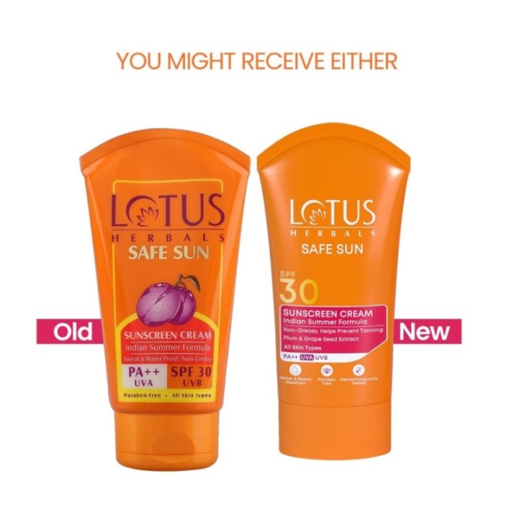 Lotus Herbals Safe Sun Sunscreen Cream - Indian Summer Formula Black
