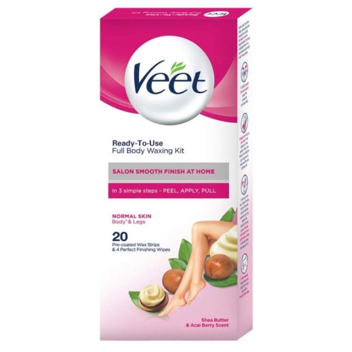 Veet Ready to Use Wax Strips Full Body Waxing Kit - Normal Skin