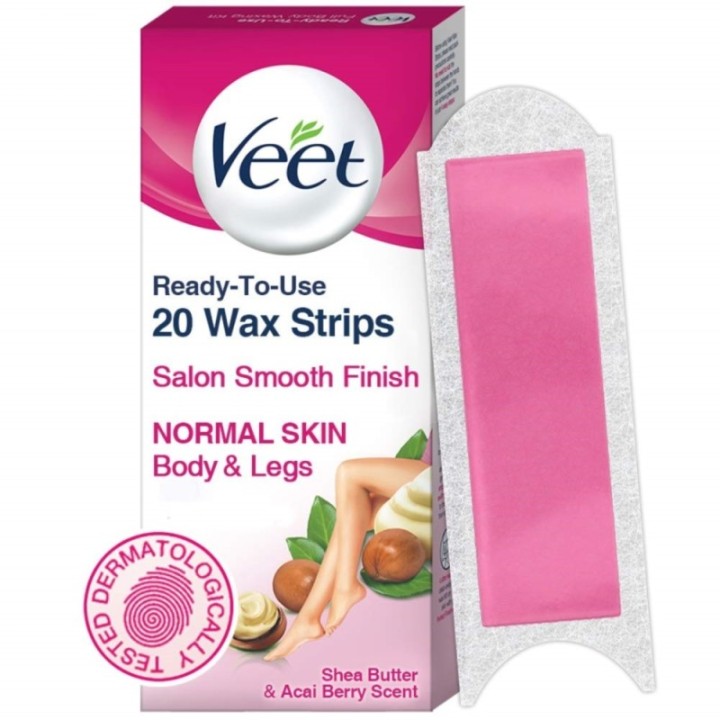 Veet Ready to Use Wax Strips Full Body Waxing Kit - Normal Skin