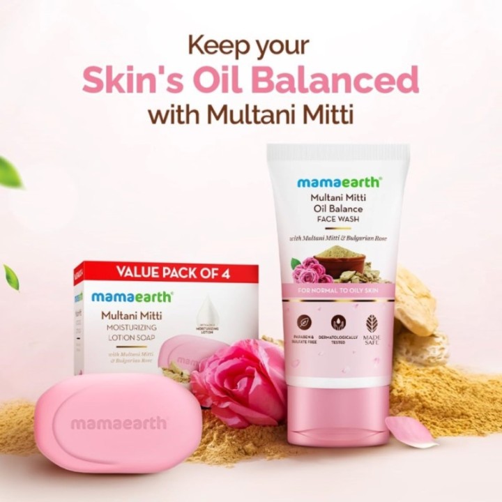 Mamaearth Multani Mitti Oil Balance Face Wash with Multani Mitti