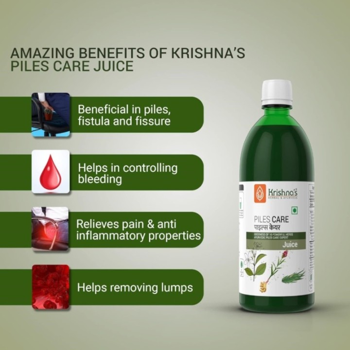 Krishna's Herbal & Ayurveda Piles Care Juice -, Ayurvedic Piles Care
