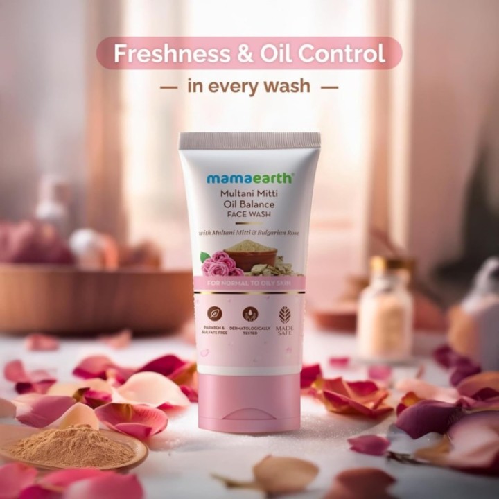 Mamaearth Multani Mitti Oil Balance Face Wash with Multani Mitti