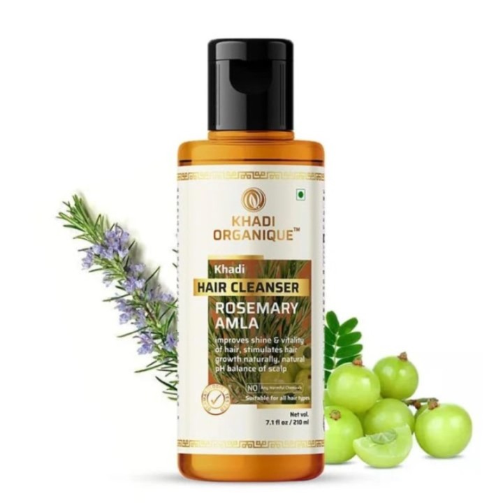Khadi Organique Rosemary Amla Hair Cleanser - Improves Shine