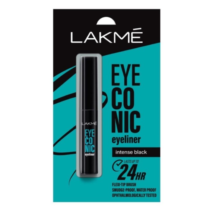 Lakmé Eyeconic Liquid Eye Liner, Black, Long Lasting Matte Waterproof