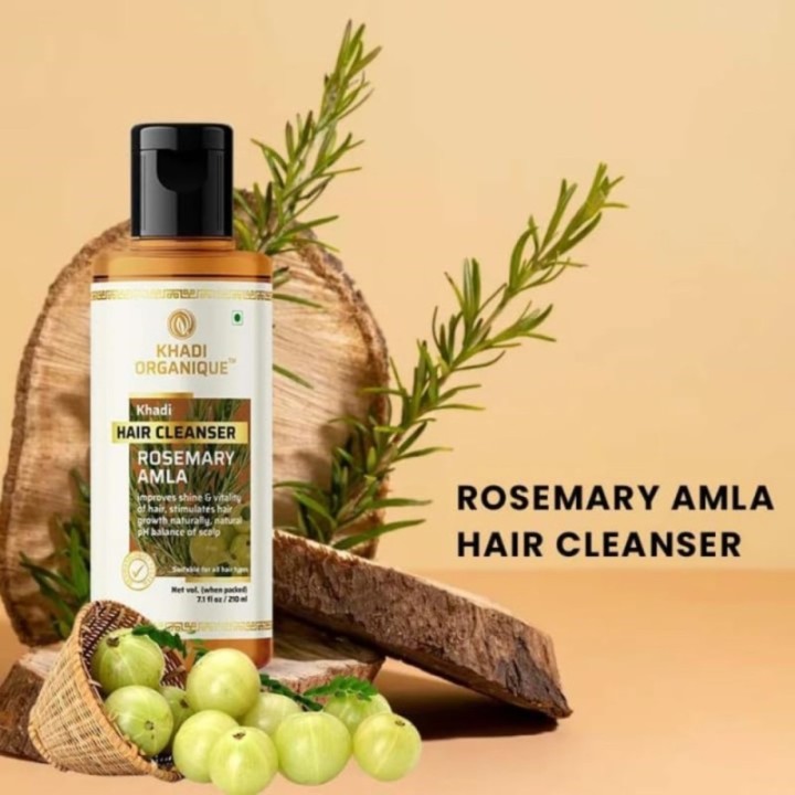 Khadi Organique Rosemary Amla Hair Cleanser - Improves Shine