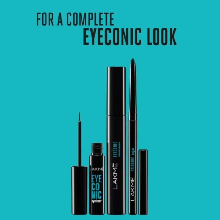 Lakmé Eyeconic Liquid Eye Liner, Black, Long Lasting Matte Waterproof