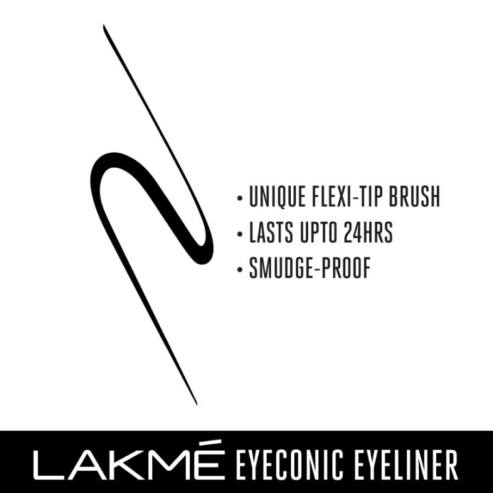 Lakmé Eyeconic Liquid Eye Liner, Black, Long Lasting Matte Waterproof